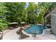 Resort-style pool with a waterfall, plenty of lounge space, and lush landscaping at 1090 N Saunders Dr, Catawba, NC 28609