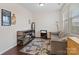 Small office or den with hardwood floors and a gray couch at 1414 Kings Grove Dr, York, SC 29745