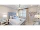 Cozy bedroom with a unique headboard and window seat at 2026 Thatcher Way, Fort Mill, SC 29715