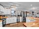 Modern kitchen with stainless steel appliances and an island at 343 Cranfill Rd, Harmony, NC 28634