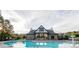 Ground level view of community pool and cabana at 4086 Granite Cir, Indian Land, SC 29707