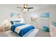 Bedroom with a bed, nightstands, and coastal-themed art at 48252 Hwy 731 Hwy, Norwood, NC 28128