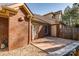 Brick patio with gravel and wood fence at 9140 Providence Colony Dr, Charlotte, NC 28277