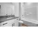 Clean bathroom with a tub, toilet and modern vanity at 115 Brentwood Dr, Maiden, NC 28650