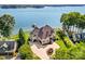Luxury waterfront home with expansive lake views and private dock at 132 Rollingwood Ln, Mooresville, NC 28117