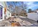 Rustic wooden deck and backyard with firepit at 326 Stanley Spencer Mtn Rd, Gastonia, NC 28056