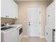 Laundry room with washer, dryer, cabinets, and extra storage at 5002 Looking Glass Trl, Denver, NC 28037