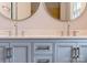 Double vanity bathroom with modern fixtures at 6800 April Ln, Charlotte, NC 28215