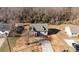 Aerial view of a house and its surrounding neighborhood at 828 Cabaniss Dr, Shelby, NC 28150