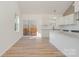 Open concept kitchen with island and access to deck at 828 Cabaniss Dr, Shelby, NC 28150