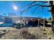 Backyard with patio, landscaping, and detached garage at 947 Ravendale Dr, Charlotte, NC 28216
