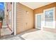Personal patio with sliding glass door access from inside at 1000 E Woodlawn Rd # 105, Charlotte, NC 28209