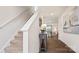 Bright entryway with hardwood floors and staircase at 12204 Lady Bell Dr, Charlotte, NC 28278