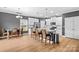 Eat-in kitchen with island seating, granite countertops, and stainless steel appliances at 140 Colonial Reserve Ave, Troutman, NC 28166