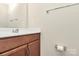 Bathroom with wood vanity and a single sink at 239 Anvil Draw Pl, Rock Hill, SC 29730