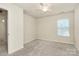 Bedroom with ceiling fan and neutral walls at 239 Anvil Draw Pl, Rock Hill, SC 29730