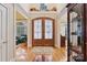 Two-story foyer with double doors and hardwood floors at 7282 James Ct, Denver, NC 28037