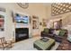 Two-story great room with fireplace and built-ins at 7282 James Ct, Denver, NC 28037