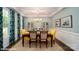 Elegant dining room with wainscoting and hardwood floors at 8016 Plymouth Dr, Sherrills Ford, NC 28673