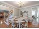 Bright dining room with a round table and chandelier at 117 Biscayne Ct, Mooresville, NC 28117