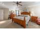 Main bedroom with carpeted floors and ceiling fan at 117 Biscayne Ct, Mooresville, NC 28117