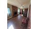 Cozy Gathering room with brick fireplace and terracotta tile floor at 1217 Burke Rd, Shelby, NC 28152