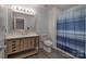 Clean bathroom with updated vanity and shower/tub combo at 1652 Brook Dr, Fort Mill, SC 29708