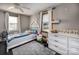 bedroom with a twin bed and white dresser at 1750 Melrose Dr, Shelby, NC 28152