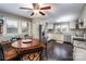 Kitchen with granite countertops, stainless steel appliances, and dark floors at 1750 Melrose Dr, Shelby, NC 28152