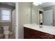 Clean bathroom with a toilet, shower, and vanity at 205 Micah Ln # 33, Iron Station, NC 28080