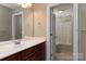 Bathroom with vanity, and tub shower combo at 205 Micah Ln # 33, Iron Station, NC 28080