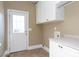 Laundry room with cabinets, countertop, and exterior access at 205 Micah Ln # 33, Iron Station, NC 28080