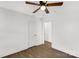 Bright bedroom with hardwood floors and ceiling fan at 2221 Franklin St, Rock Hill, SC 29732