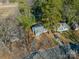 Aerial view showing a house's location and tree-lined surroundings at 2516 Columbus Cir, Charlotte, NC 28208