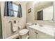 Clean bathroom with updated vanity and shower at 2516 Columbus Cir, Charlotte, NC 28208