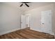 Bright bedroom with wood-look floors and ceiling fan at 2572 Maiden-Salem Road Maiden Salem Rd # 4, Lincolnton, NC 28092