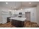 Modern kitchen with white cabinets, quartz countertops, and an island at 2572 Maiden-Salem Road Maiden Salem Rd # 4, Lincolnton, NC 28092