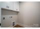 Bright laundry room with white cabinets and built-in storage at 2572 Maiden-Salem Road Maiden Salem Rd # 4, Lincolnton, NC 28092