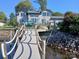 Private dock with walkway leading to lakefront home at 2579 Ranger Island Rd, Denver, NC 28037