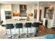 Modern kitchen featuring a large island and bar seating at 2579 Ranger Island Rd, Denver, NC 28037