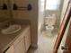 Bathroom with vanity and tiled floor at 3326 Winterfield Pl, Charlotte, NC 28205