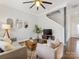 Living room with hardwood floors and a neutral color palette at 3551 Spencer St, Charlotte, NC 28205