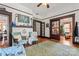 Spacious living room featuring hardwood floors and a fireplace at 410 7Th St, Spencer, NC 28159