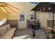 Private entrance with patio furniture and pergola at 4126 Walker Rd, Charlotte, NC 28211