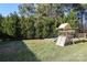 Large backyard with playset for children at 5030 Monacan Way, Indian Land, SC 29707