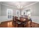 Formal dining room with hardwood floors and a chandelier at 517 Stuart Ridge None, Cramerton, NC 28032