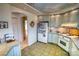 Kitchen with granite countertops, light blue cabinets, and stainless steel appliances at 5424 Amanda Ln, Belmont, NC 28012