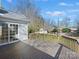 Spacious deck overlooking a fenced backyard at 6633 Old Reid Rd, Charlotte, NC 28210