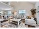 Comfortable living room featuring hardwood floors, neutral tones, and cozy seating arrangement at 8636 Robinson Forest Dr, Charlotte, NC 28277