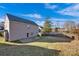 Two-story house with gray siding and patio at 9150 Austin Ridge Ln, Charlotte, NC 28214